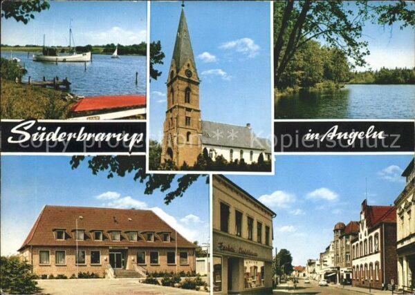 Suederbrarup Kirche Amtshaus Strassenpartie Halbinse