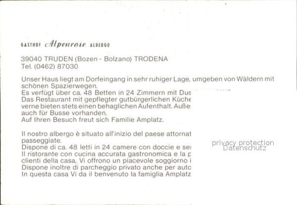 Truden Trodena Suedtirol Gasthof Albergo Alpenrose – Bild 2