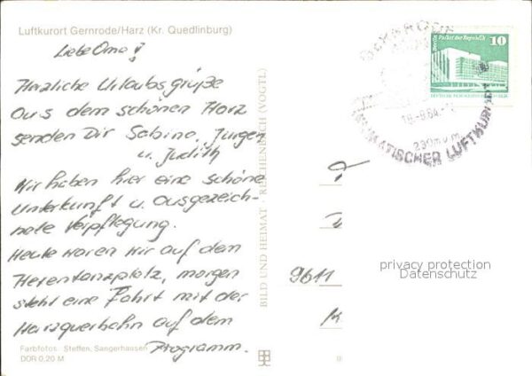 Gernrode Harz FDGB Erholungsheim Fritz Heckert – Bild 2