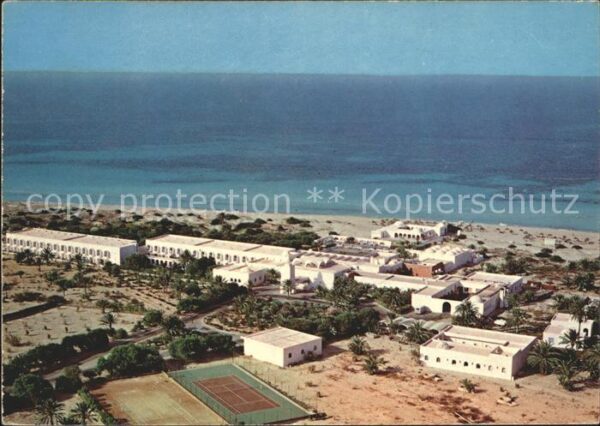 Djerba Hotel Les Sirenes Fliegeraufnahme Tenni