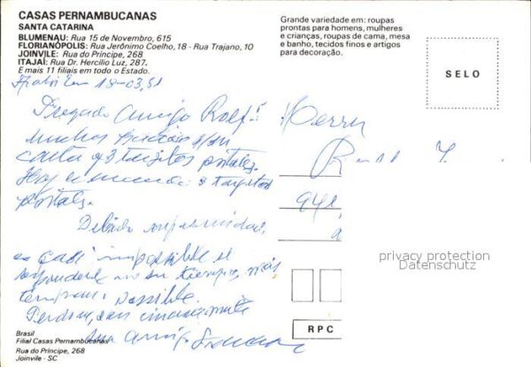 Spanien Casas Pernambucanas Santa Catarina – Bild 2