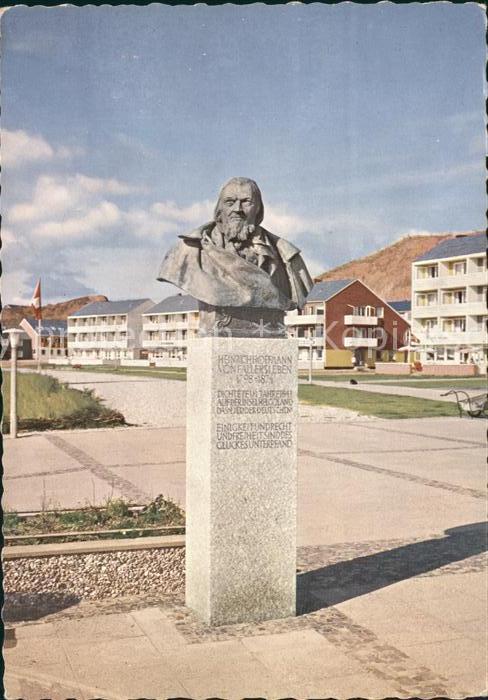 Helgoland Hoffmann von Fallersleben Büste