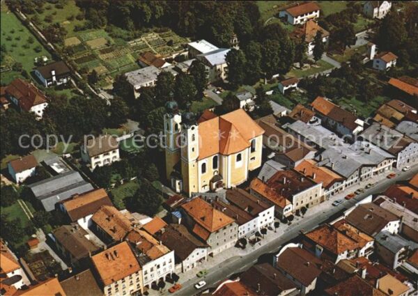 Obernzell Markt Kirchenpartie Fliegeraufnahme