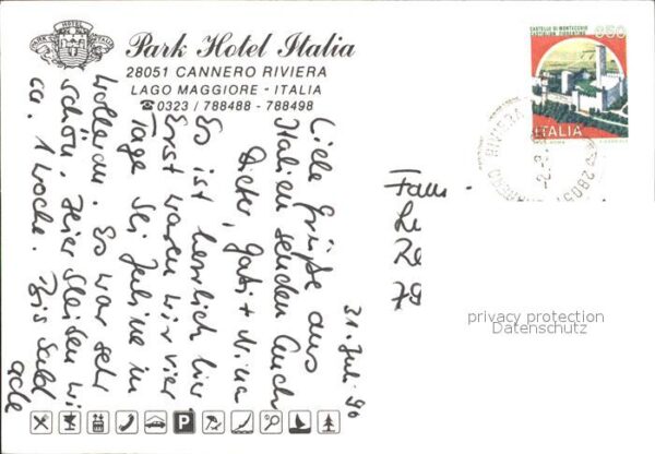 Cannero Riviera Lago Maggiore Park Hotel Italia – Bild 2