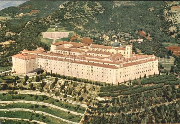 Montecassino Abbazia Flugaufnahme