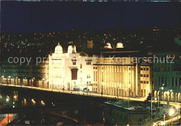 Algerien Alger IllumineeHotel de Ville et la Pre