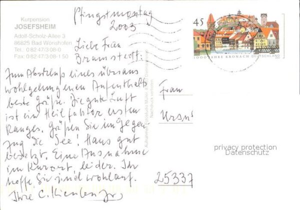 Bad Woerishofen Kurpension Josefsheim – Bild 2