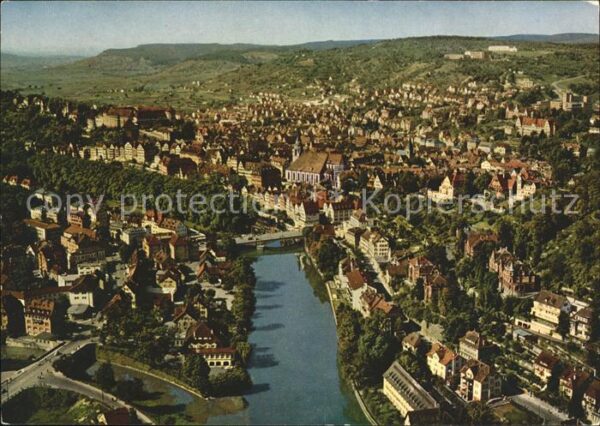Tuebingen Neckar Schloss Fliegeraufnahme