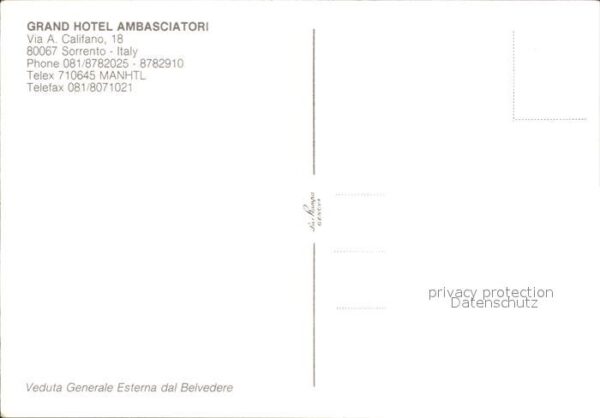 Sorrento Campania Grand Hotel Ambasciatori – Bild 2