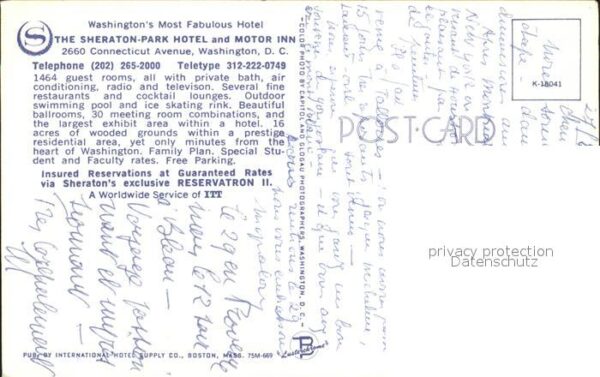 Washington DC Sheraton Park Hotel and Motor Inn aeria – Bild 2