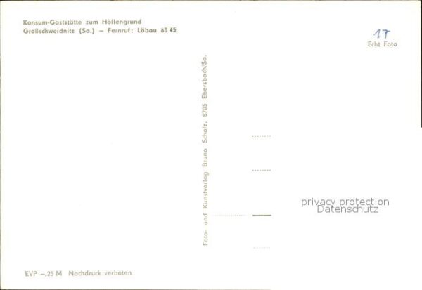 Grossschweidnitz Konsum Gaststätte zum Höllengrund – Bild 2