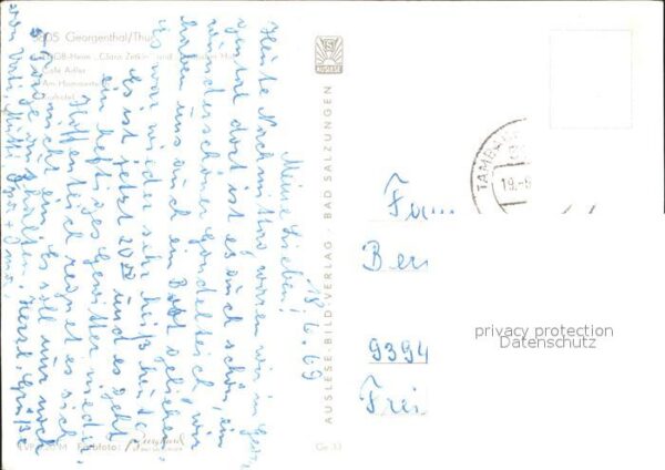 Georgenthal FDGB Heim Clara Zetkin Deutscher Hof Ca – Bild 2