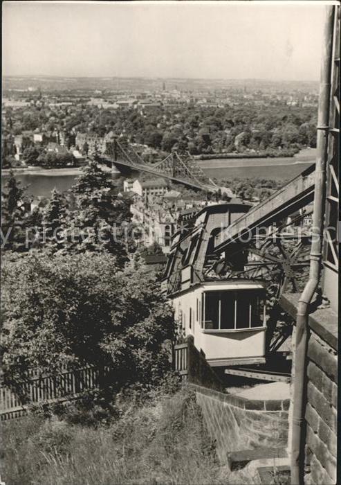 Dresden Blick von der Löschwitzhöhe Schwebebahn