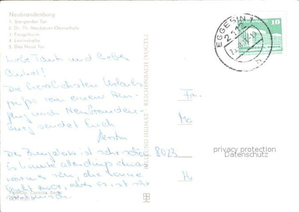 Neubrandenburg Stargarder Tor Oberschule Fangelturm Le – Bild 2