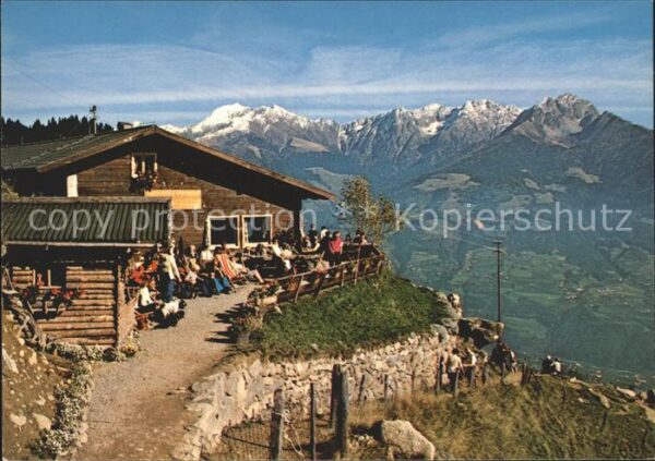 Dorf Tirol Berggasthof Steinegg Alpenpanorama Natu