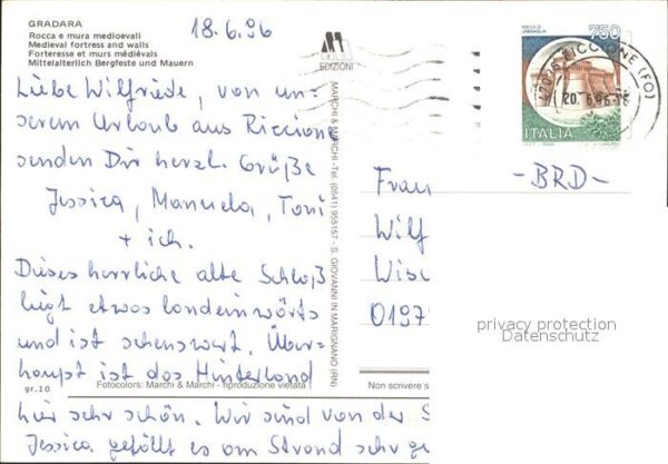 Gradara Pesaro Mittelalterliche Bergfeste und Mauern – Bild 2