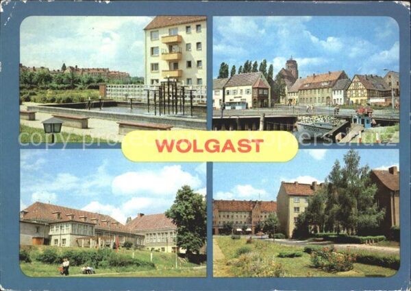 Wolgast Mecklenburg-Vorpommern Springbrunnen Wohnkomplex Nord Hafen Ho