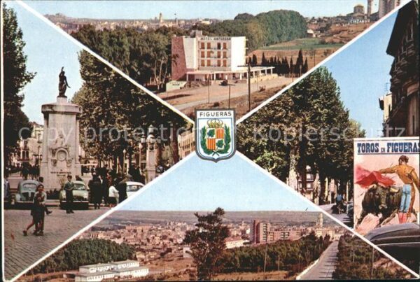 Figueras Figueres Denkmal Hotel Panorama Toros Stierkampf