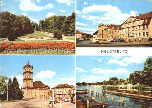 Neustrelitz Stadtpark Rathaus Marktplatz Stadtkirch