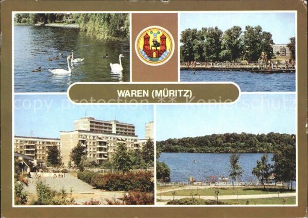 Waren Mueritz Park an der Müritz Schwan Freibad Neuba