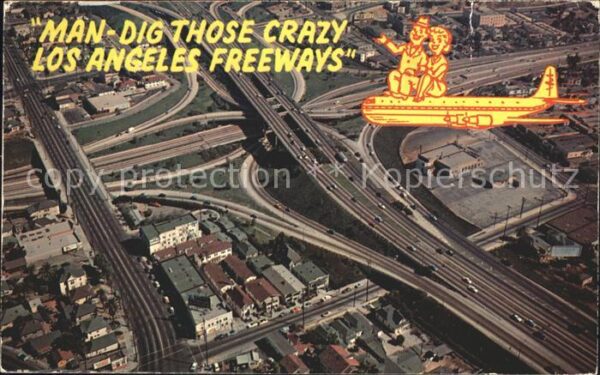 Autobahn Los Angeles Freeways Fliegeraufnahme