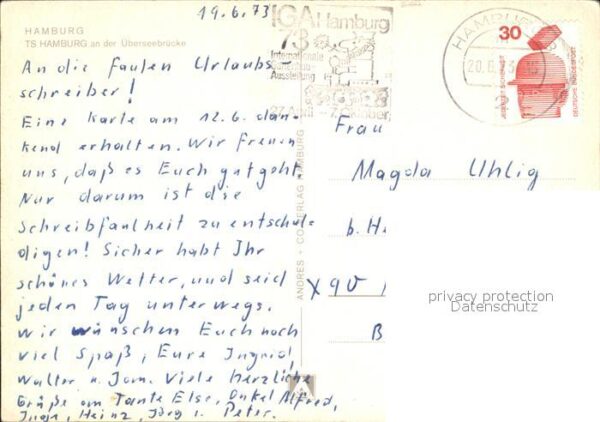 Faehre Ferry Bac Traghetto-- TS Hamburg Überseebrücke Hamburg – Bild 2
