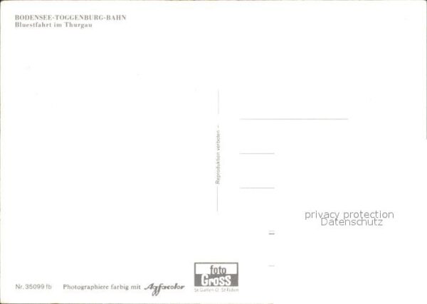 Eisenbahn Bodensee-Toggenburgbahn Bluestfahrt Thu – Bild 2