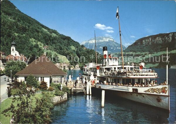 Dampfer Seitenrad Stadt Luzern Gersau