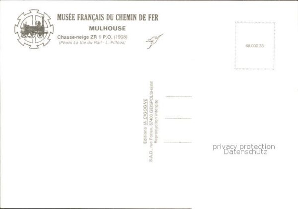 Eisenbahn Chasse-neige Mulhouse Musee Chemin du F – Bild 2
