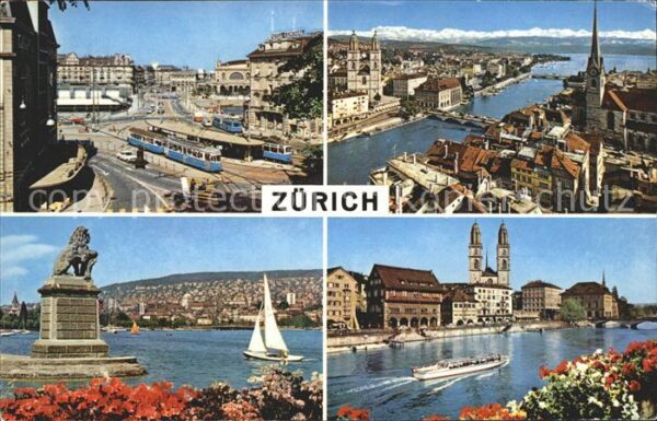 Strassenbahn Zürich Segelboot Motorschiff