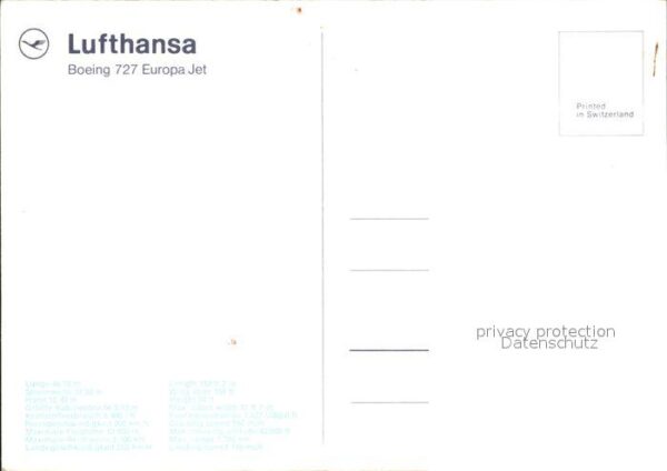 Lufthansa Boeing 727 Europa Jet – Bild 2