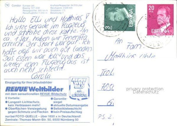 Flugzeuge Zivil Condor Europa-Jet Boeing 727-230 – Bild 2