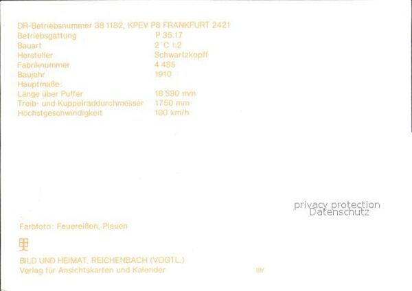 Lokomotive DR-Betriebsnummer 38 1182 – Bild 2