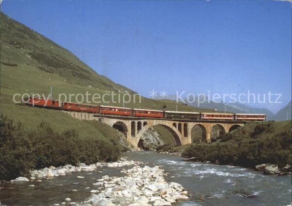 Eisenbahn Glacier-Express Richlerenbrücke Realp