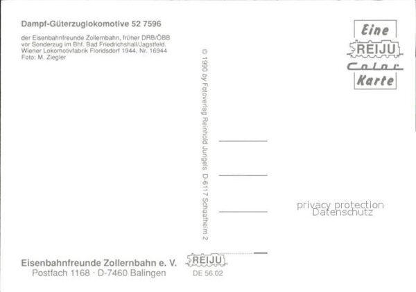 Lokomotive Güterzug 52 7596 Zollernbahn – Bild 2