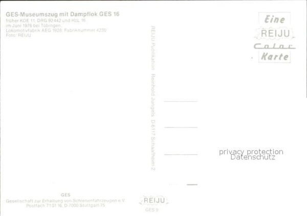 Lokomotive GES-Museumszug Dampflok GES 16 – Bild 2