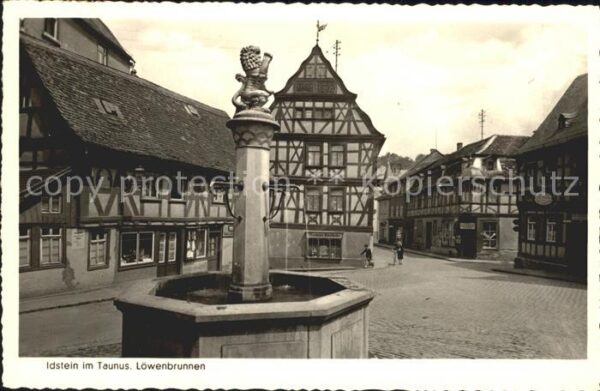 Idstein Löwenbrunnen Fachwerkhäuser