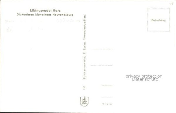 Elbingerode Harz Diakonissen Mutterhaus Neuvandsburg – Bild 2