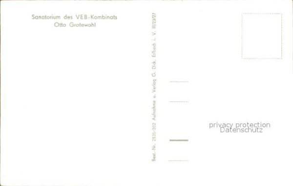 Bad Elster Sanatorium des VEB Kombinats Otto Grote – Bild 2