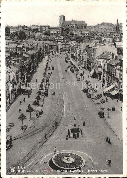 Liege Luettich Boulevard de la Sauveniere Vue sur St M