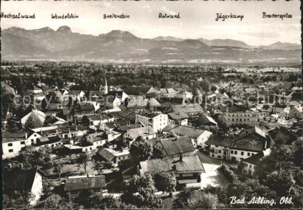 Bad Aibling Stadtblick mit Alpenpanorama