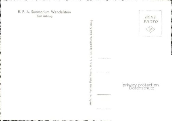 Bad Aibling BfA Sanatorium Wendelstein – Bild 2
