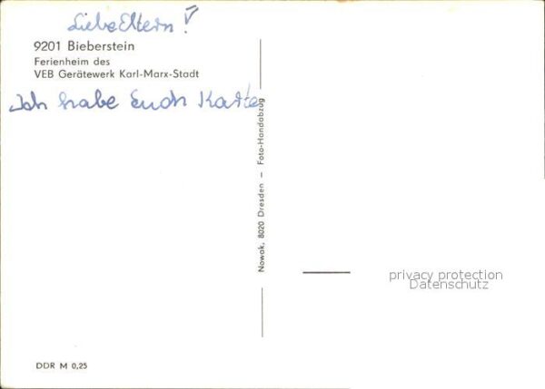 Bieberstein Sachsen Zollhaus Ferienheim des VEB Karl Marx S – Bild 2