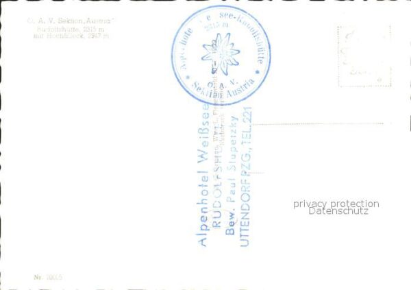 Rudolfshuette Weisssee OAV Sektion Austria mit Hochfilleck – Bild 2