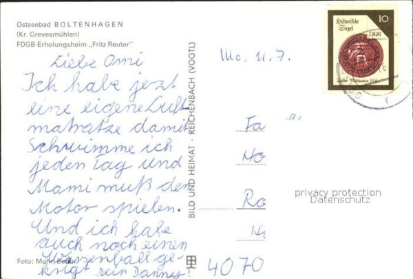 Boltenhagen Ostseebad FDGB Erholungsheim Fritz Reuter – Bild 2