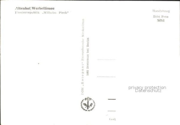 Werbellinsee-Altenhof Pionierrepublik Wilhelm Pieck – Bild 2