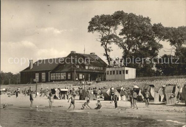 Zingst Ostseebad Strandpartie HO Gaststätte Kurhaus