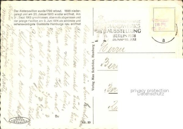 Hamburg Alsterpavillon mit Binnen und Aussenals – Bild 2