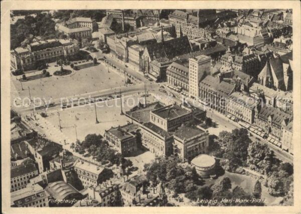 Leipzig Karl Marx Platz Fliegeraufnahme