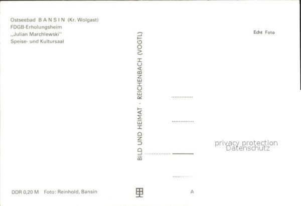 Bansin Ostseebad FDGB Erholungsheim Julian Marchlewski – Bild 2